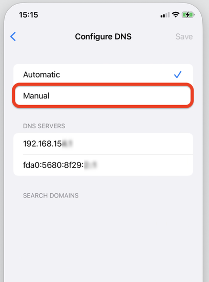 Manuell DNS konfigurieren