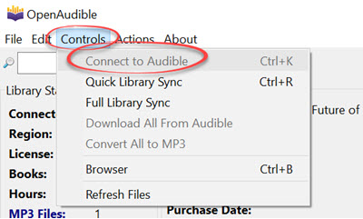 Mit Audible verbinden