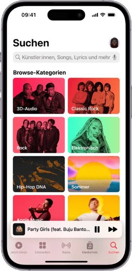 Musik-App auf iPod touch
