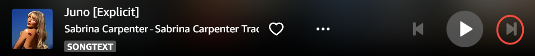 Überspringungslimit von Amazon Music