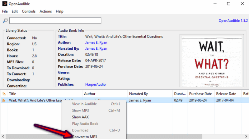 AAX in MP3 konvertieren mit OpenAudible