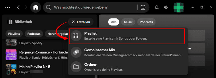 Problem-Playlist neu erstellen