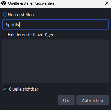 Quellennamen benennen
