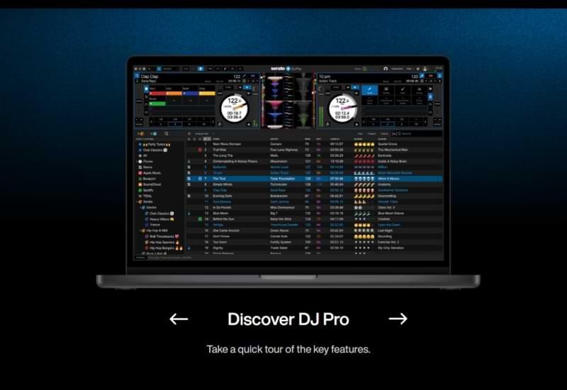 Serato DJ Pro Interface zeigt die nahtlose Cloud-Integration und geringe Latenz beim Laden von Tracks