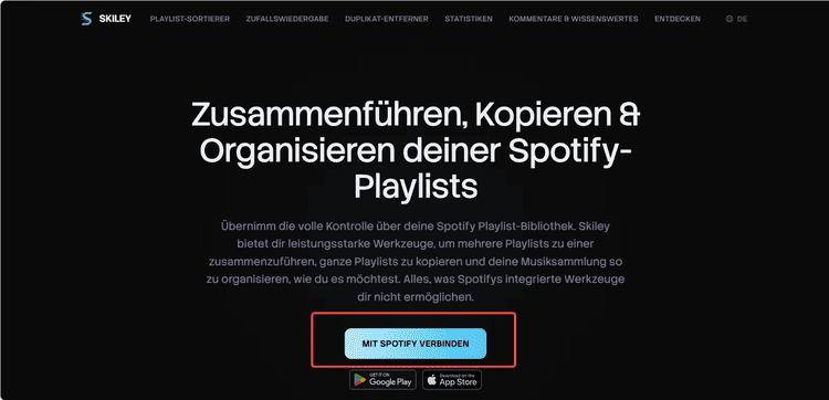 Skiley mit Spotify verbinden