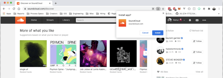 SoundCloud in Browser öffnen