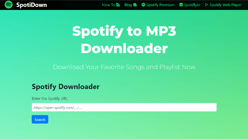 SpotiDown Spotify to MP3 Downloader