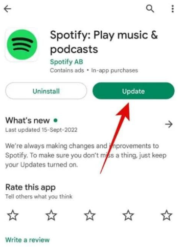 Spotify aktualisieren