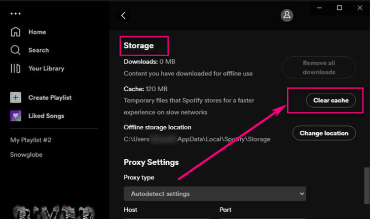Spotify Cache löschen