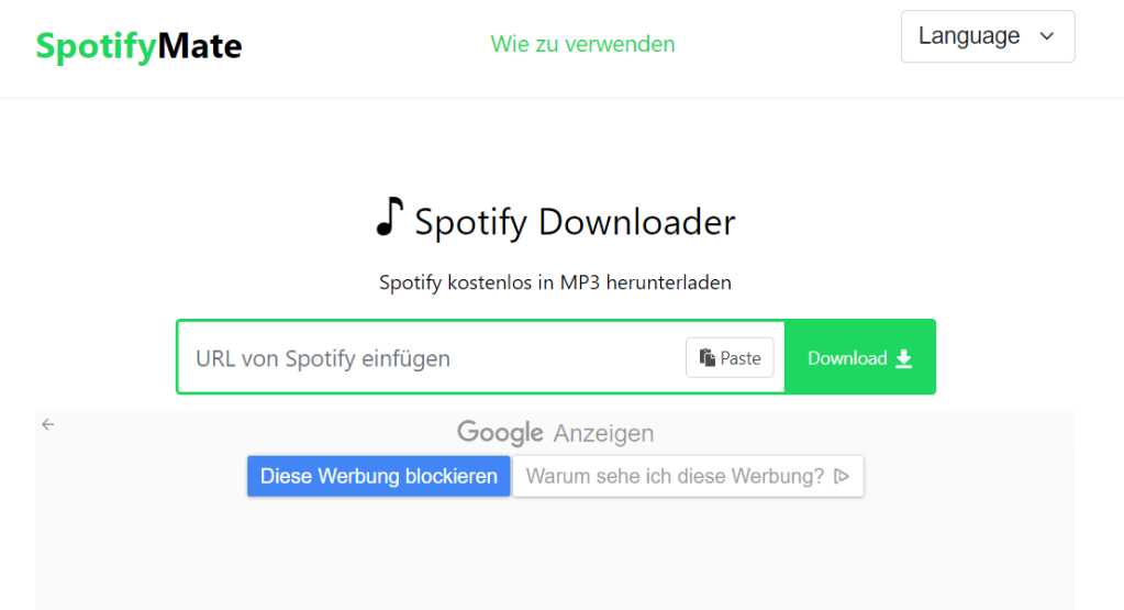 Spotify konvertieren mit SpotifyMate