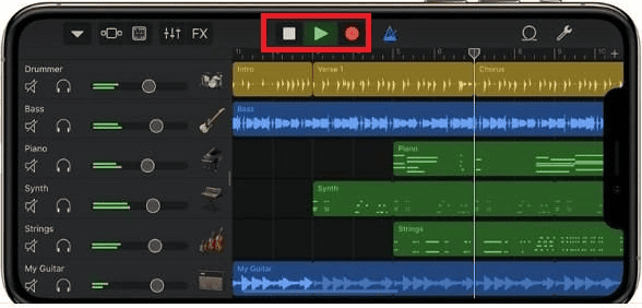 Spotify-Musik aufnehmen mit GarageBand