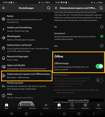 Spotify Offline-Modus aktivieren neustens