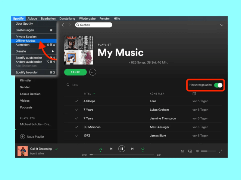 Spotify Offline-Modus Mac