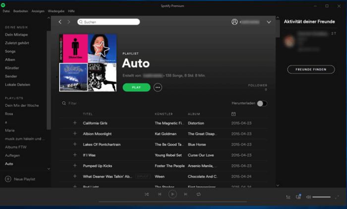 Spotify-Playlist auf PC herunterladen