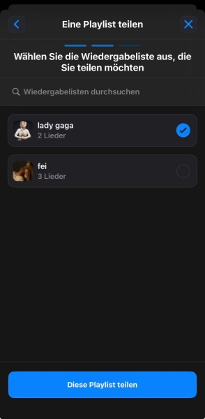 Spotify Playlists in Songshift teilen