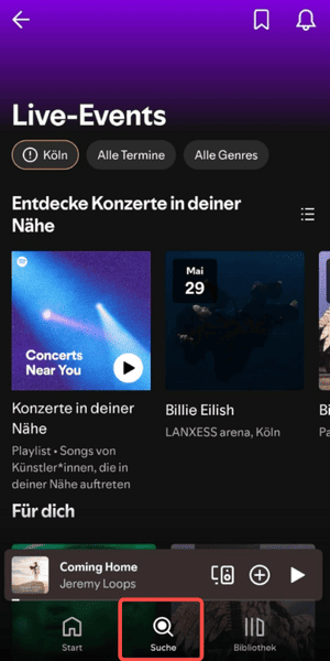 Spotify Song erneut suchen