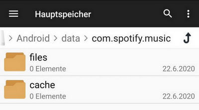 Spotify Speicherort Android