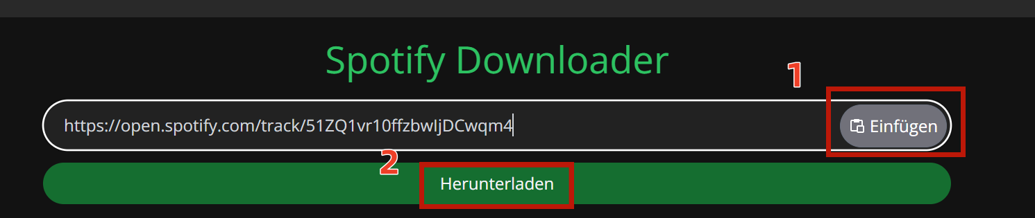 Hauptoberfläche von Spotifydown