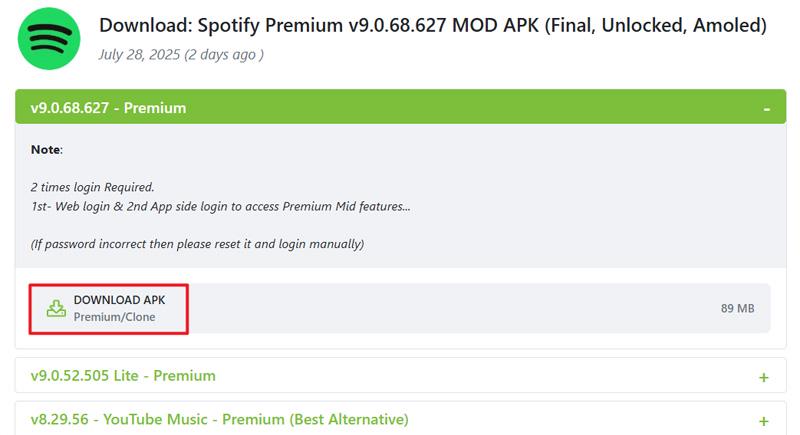 Spotify Premium Crack APK downloaden auf PC