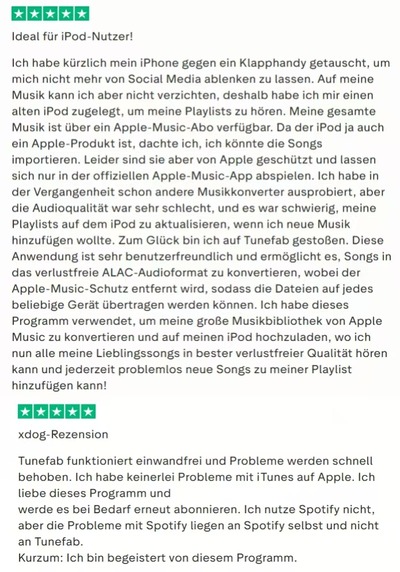 TuneFab Apple Music Converter positive Bewertungen