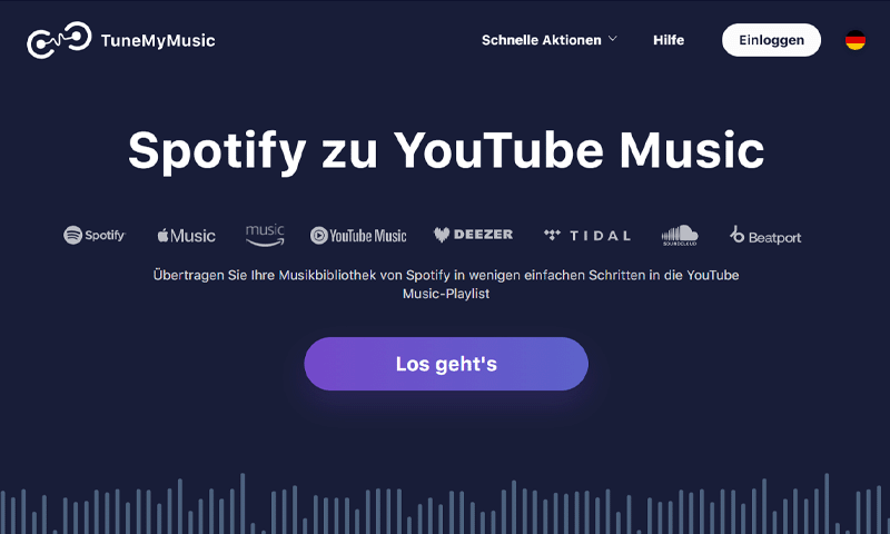 TurnMyMusic Spotify zu YouTube Music