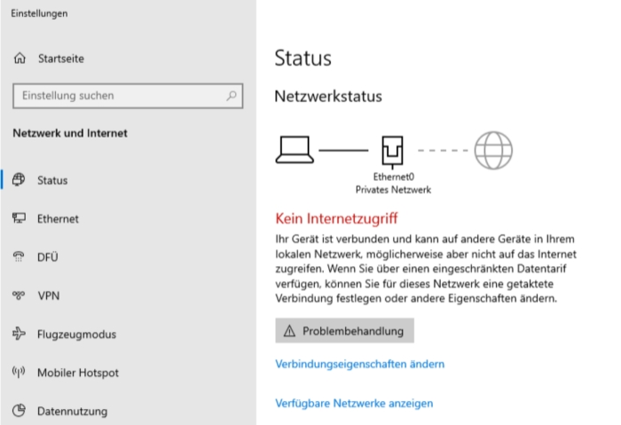 Überprüfen Sie Ihre Internetverbindung
