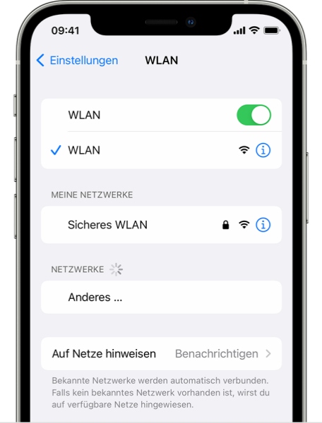 WLAN in iPhone einstellen