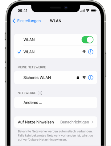 WLAN-Verbindung prüfen