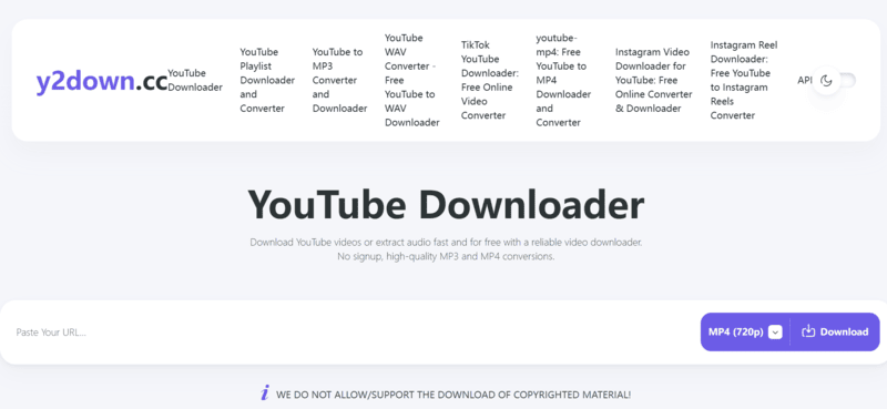 Y2DOWN.CC YouTube Online Converter